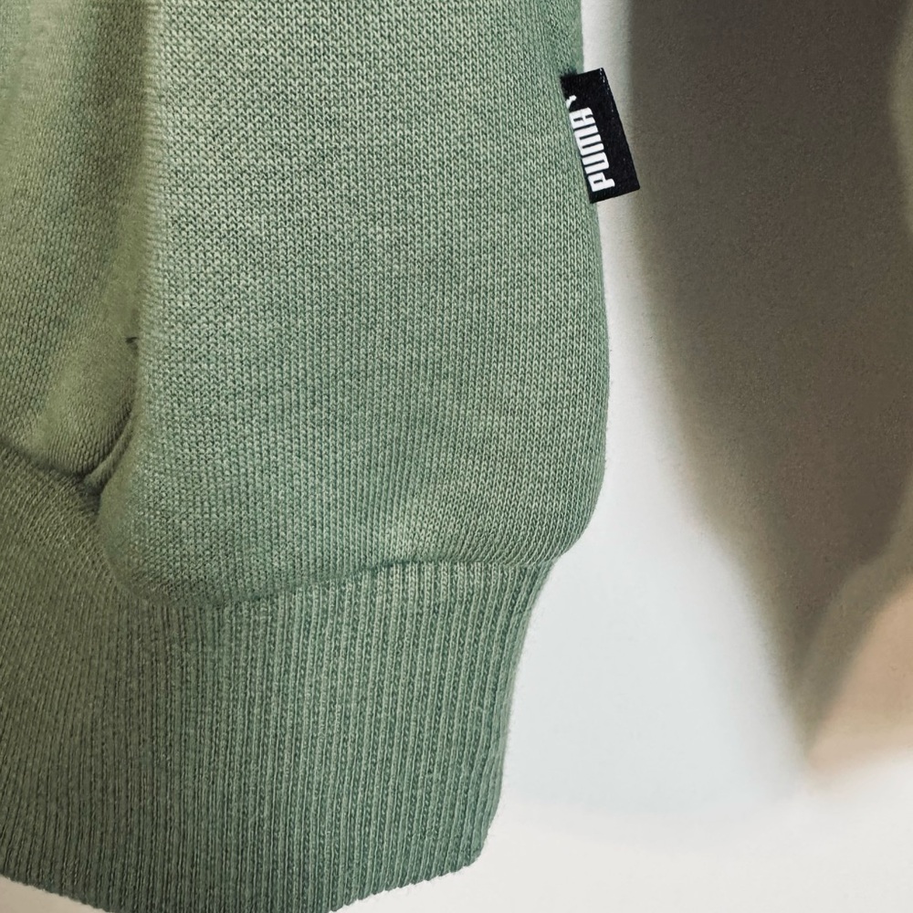 Puma Unisex Small Logo Green kangaroo pocket hoodie Size L - Picture 7 of 13